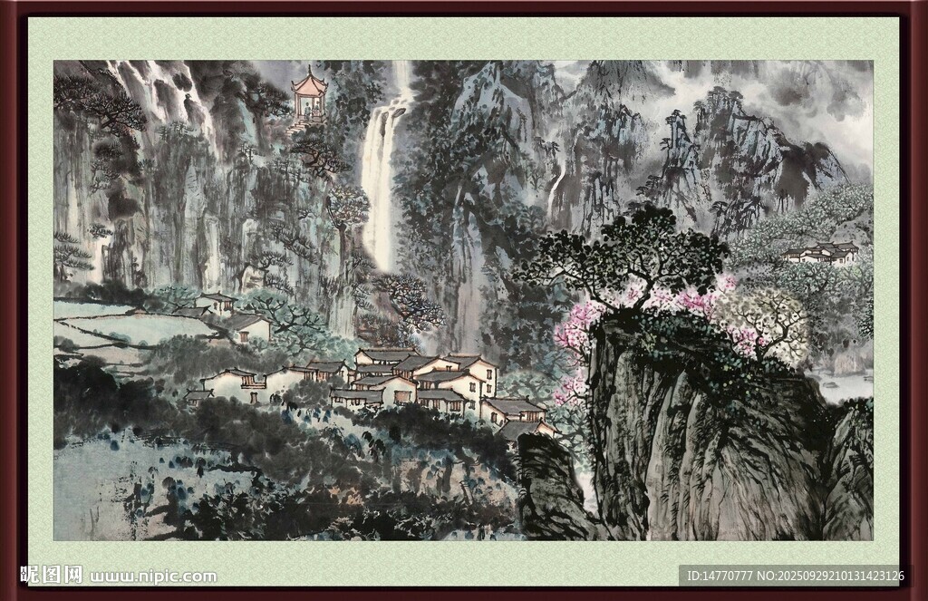 水墨山水國畫風(fēng)景圖