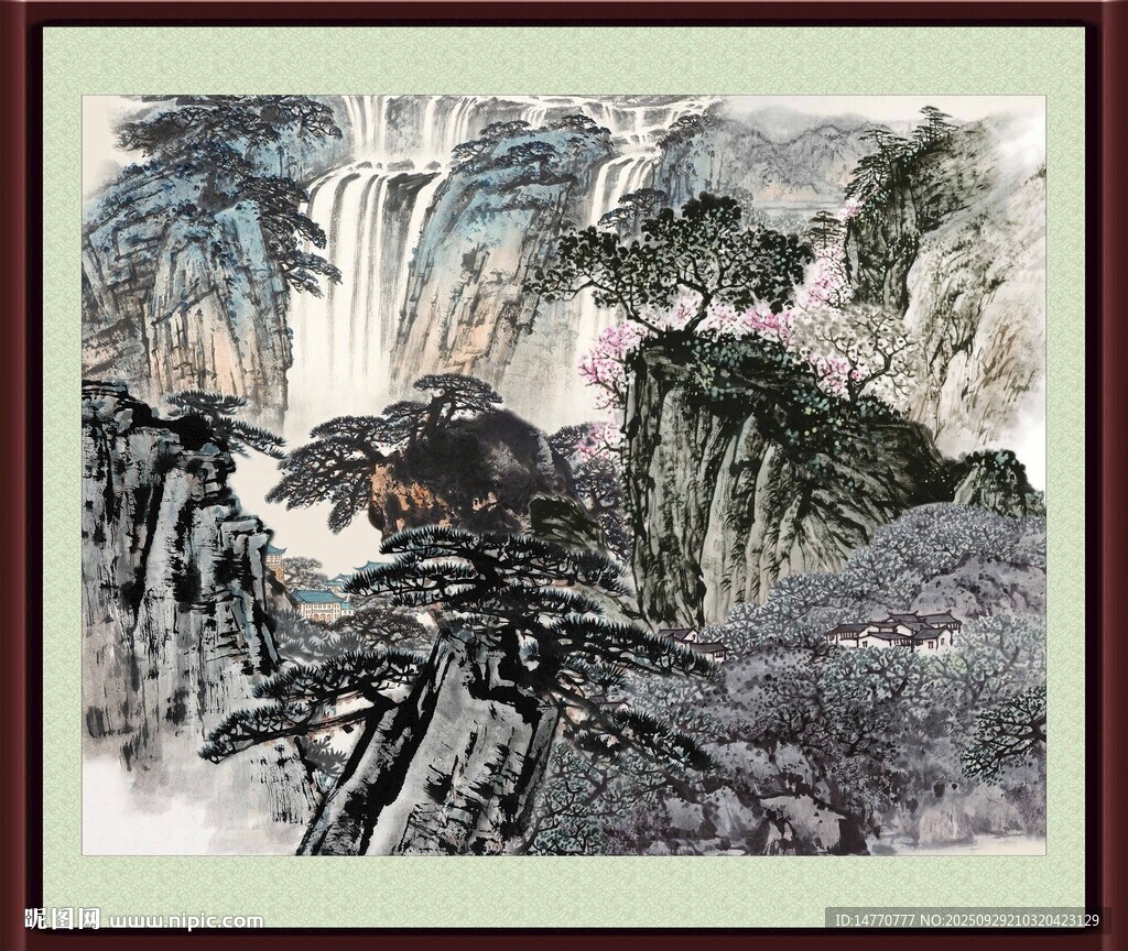 水墨山水國(guó)畫(huà)風(fēng)景圖