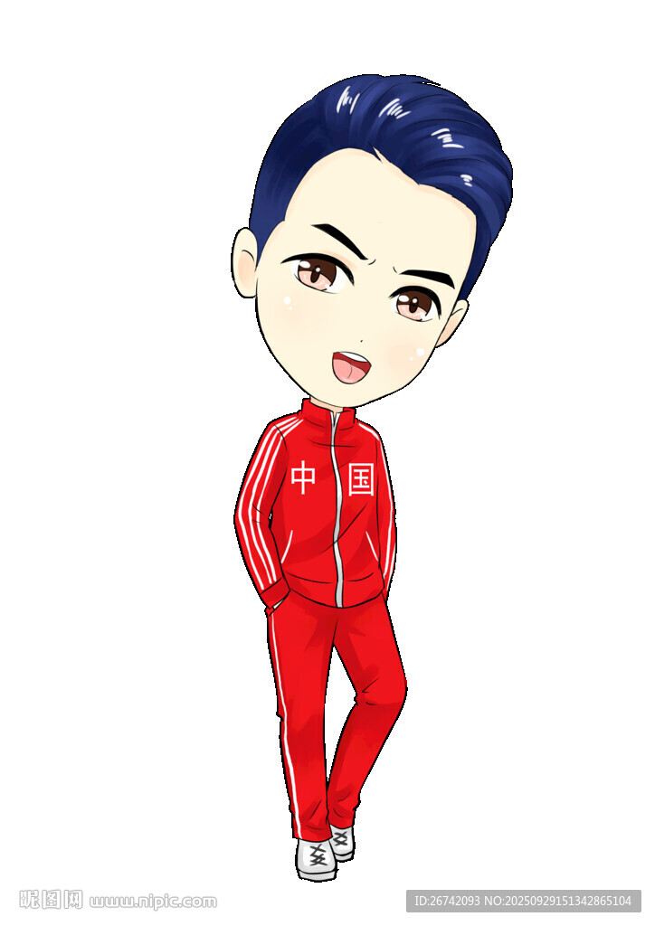 紅衣卡通男子形象