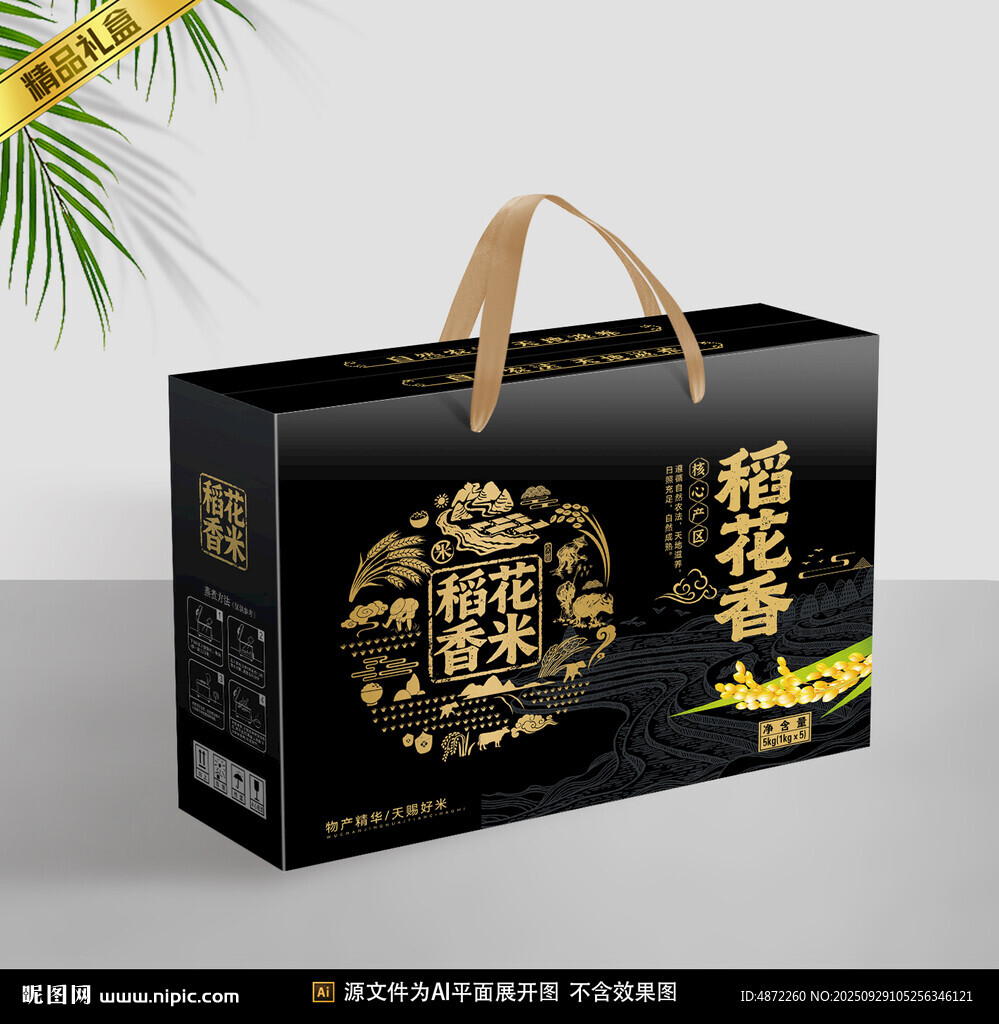 大米包裝平面展開(kāi)圖
