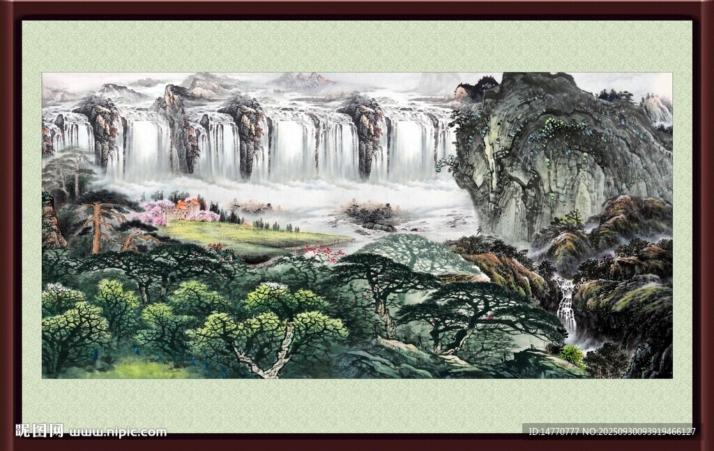 招財(cái)山水畫 