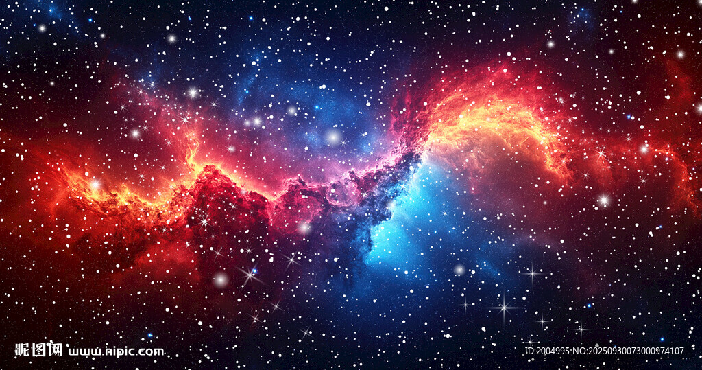 紅藍(lán)漸變星空高清背景