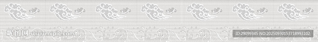 沖孔浪花云朵矢量圖