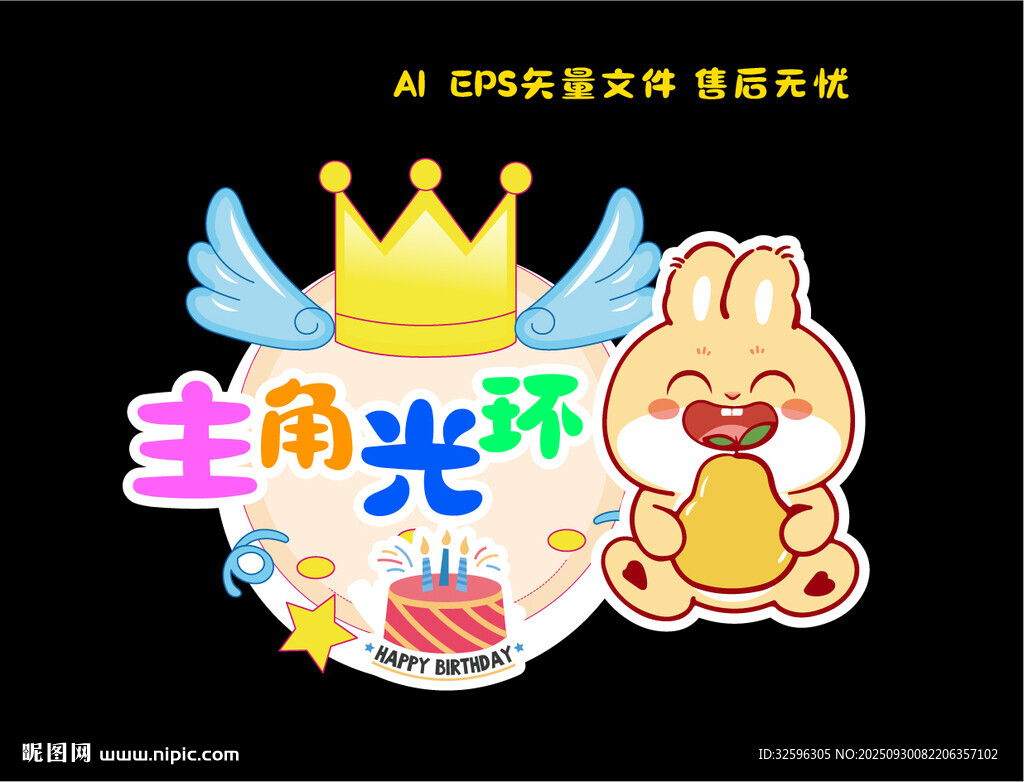 生日快樂手舉牌