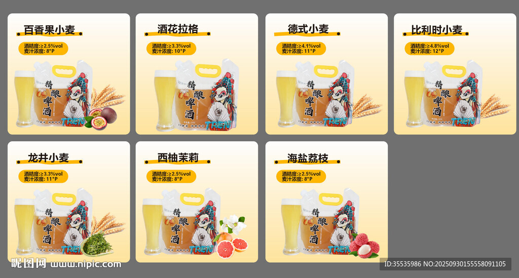 精釀啤酒貼紙海報(bào)