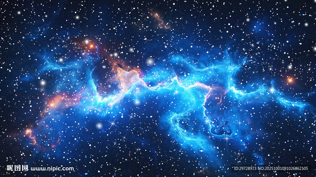 唯美藍色夢幻星空