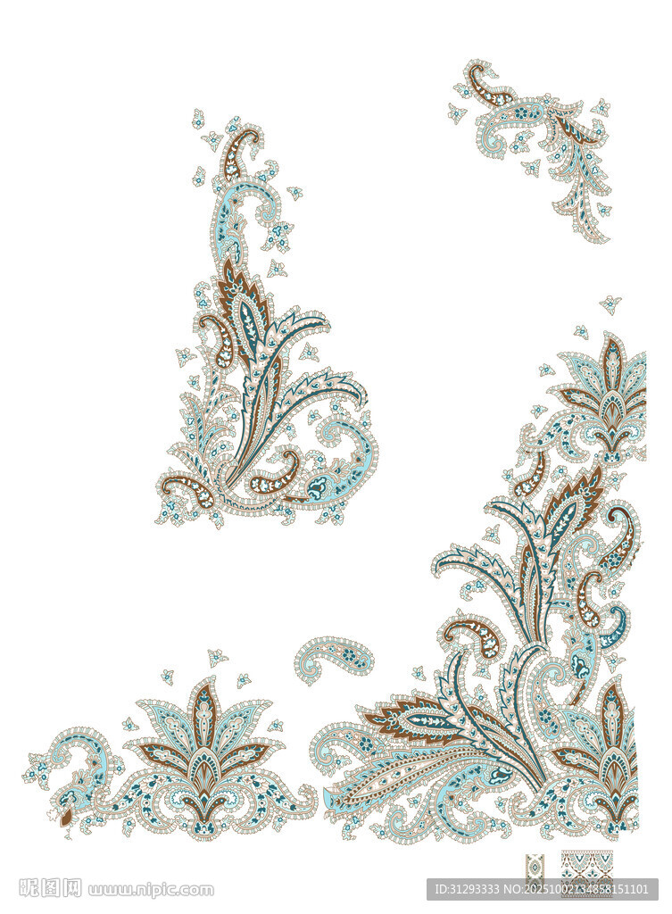 精美刺繡花紋圖案設(shè)計