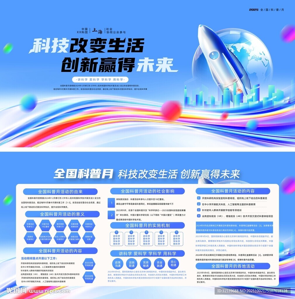 2025全國科普月展板科普宣傳