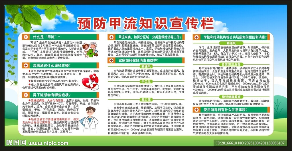 預(yù)防甲型流感宣傳欄