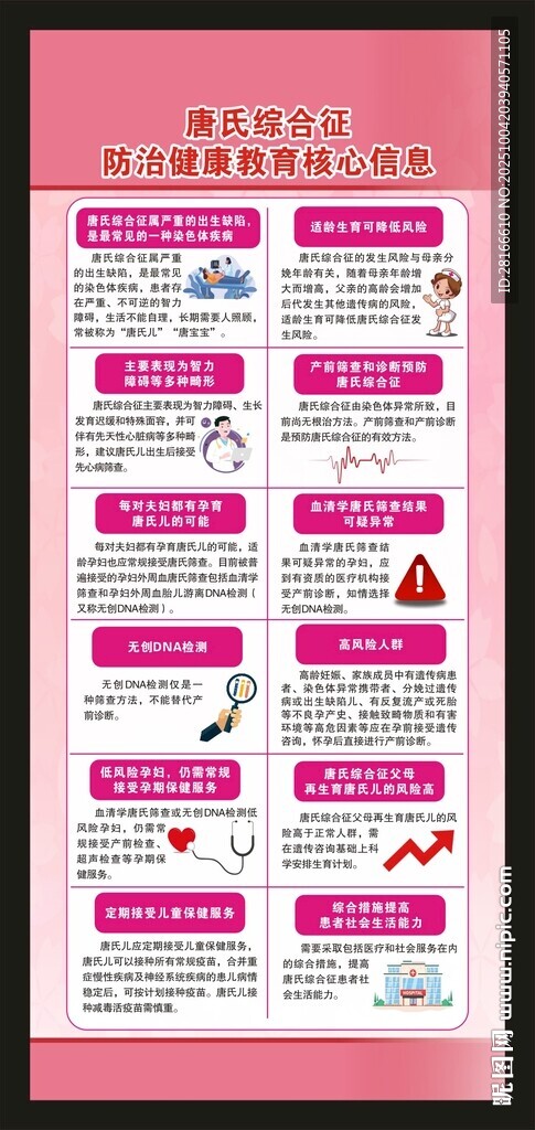 唐氏綜合征防治健康教育展架