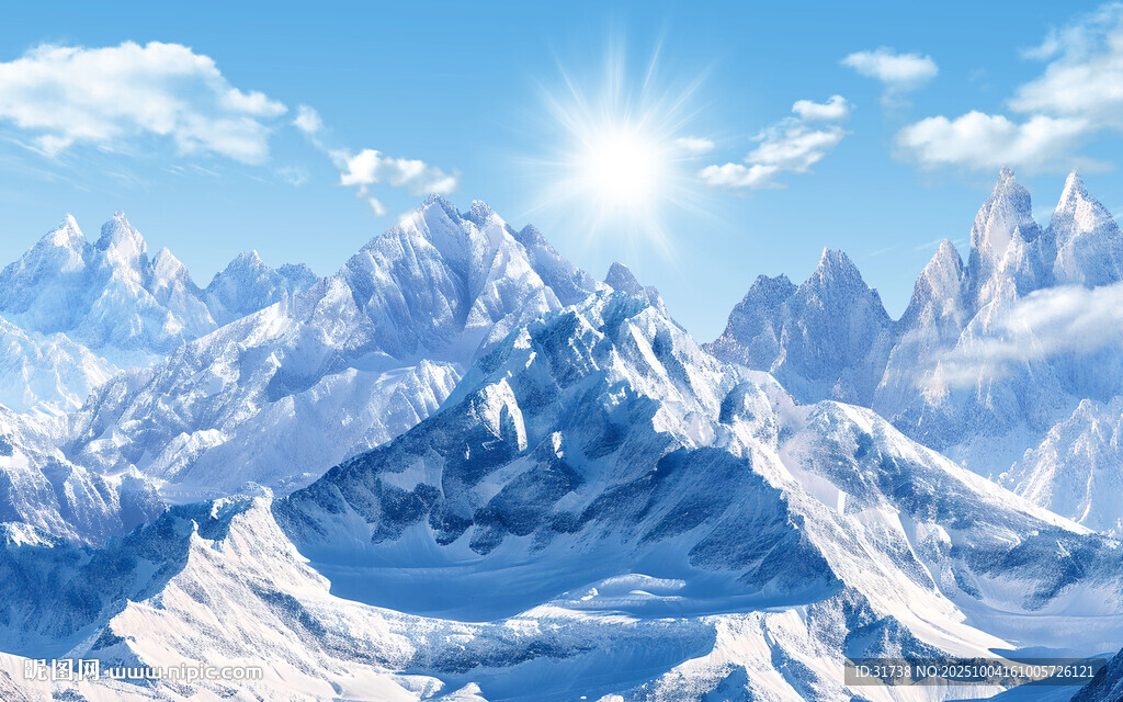 雪山背景墻