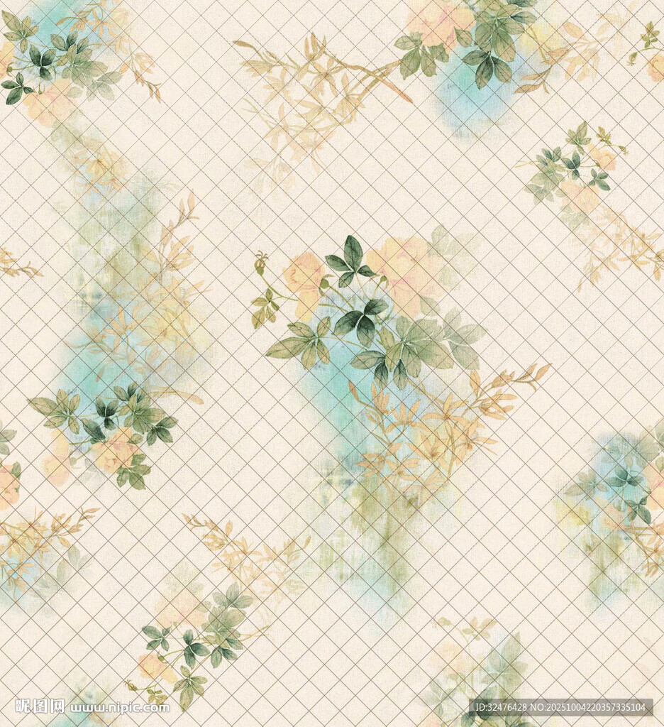 清新淡雅花卉圖案紋理