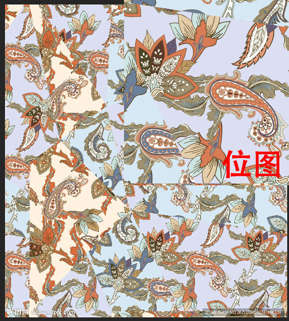 拼接花  腰果花