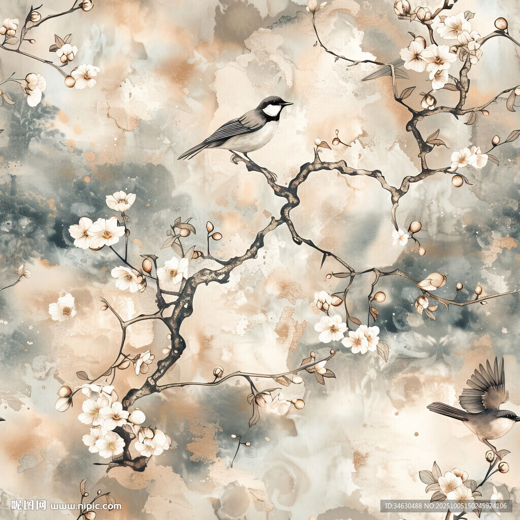 花鳥水墨圖