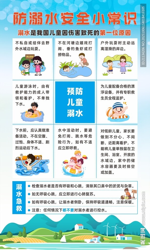 防溺水安全知識(shí)海報(bào)