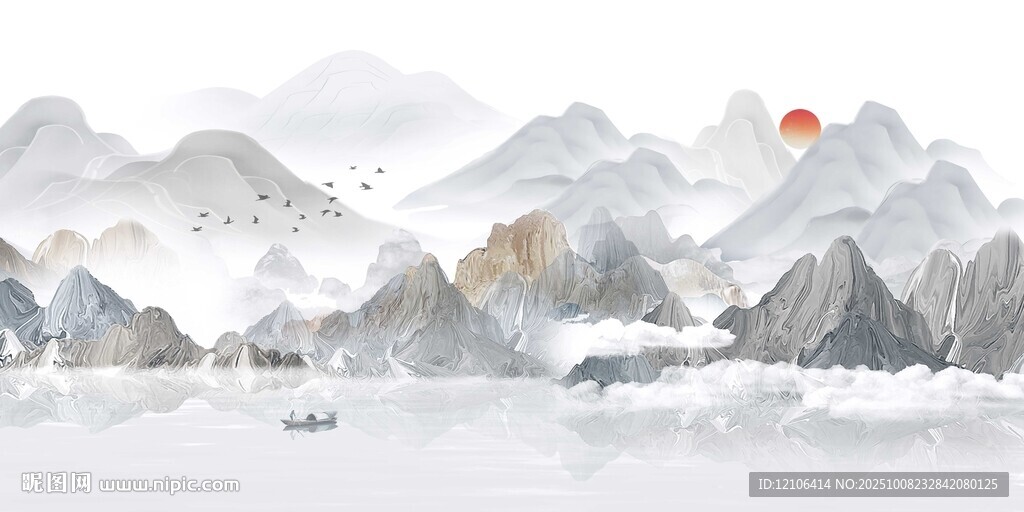 國畫水墨山水風(fēng)景畫