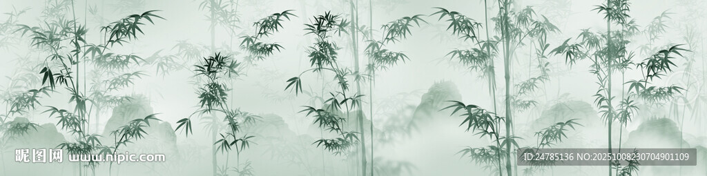 水墨竹子