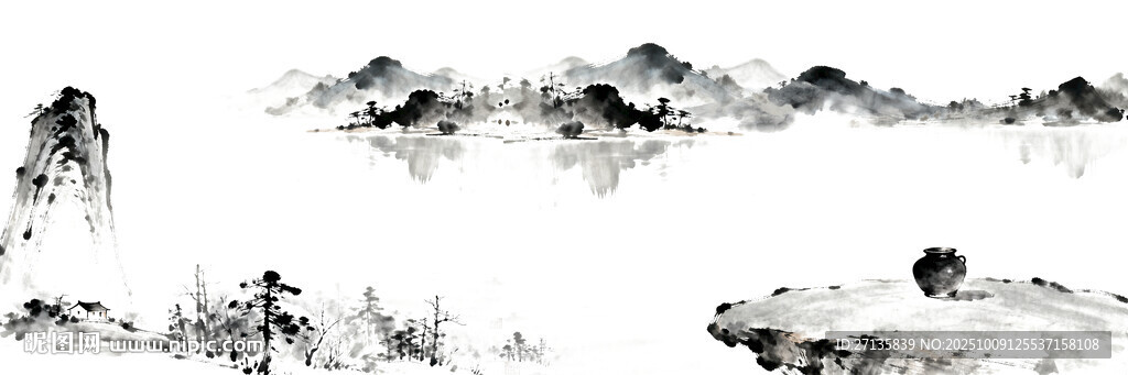 水墨山水意境圖