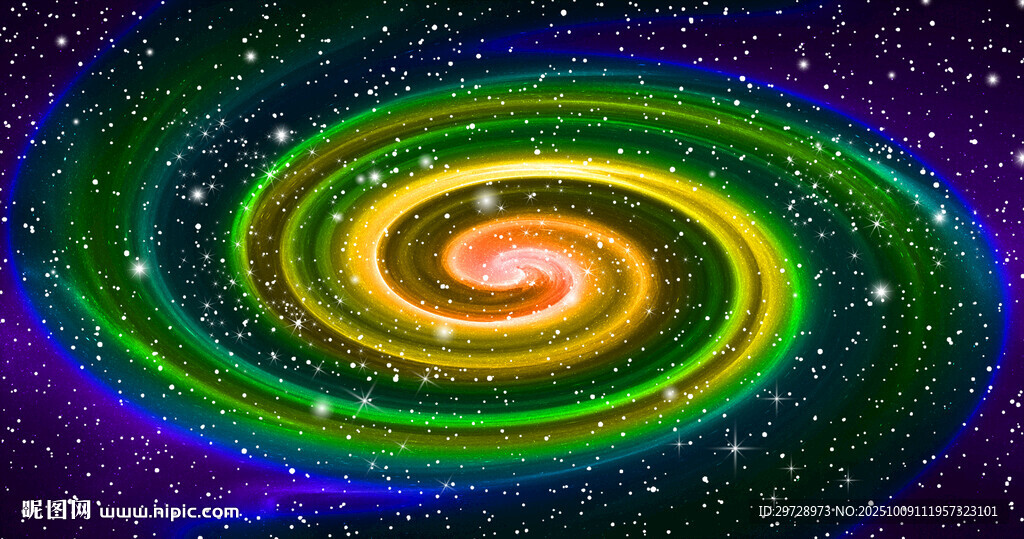 彩色宇宙旋渦星空背景