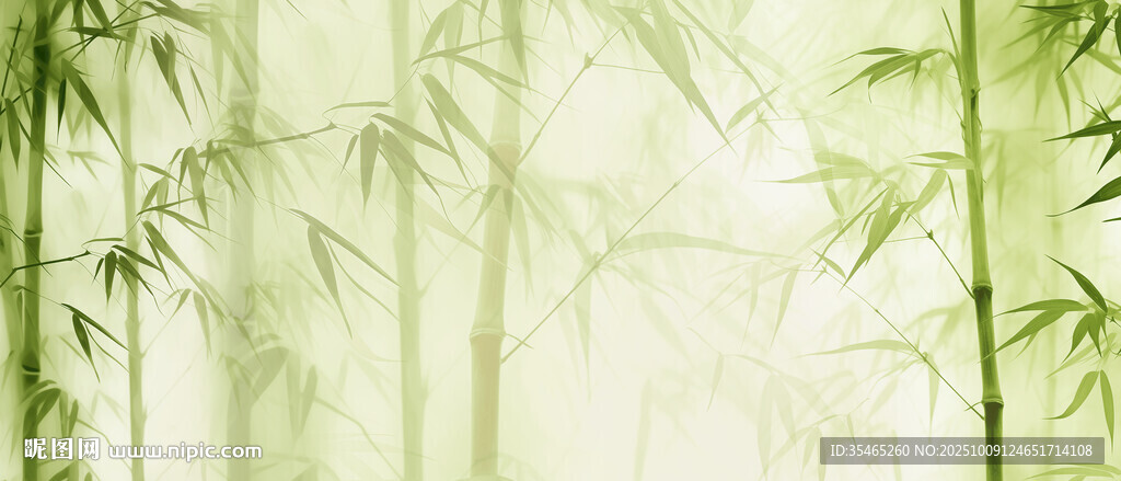 竹影 水墨燈箱竹林
