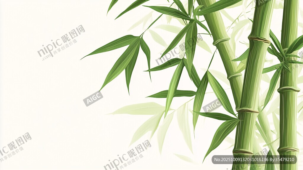 翠綠修竹 清新自然之景