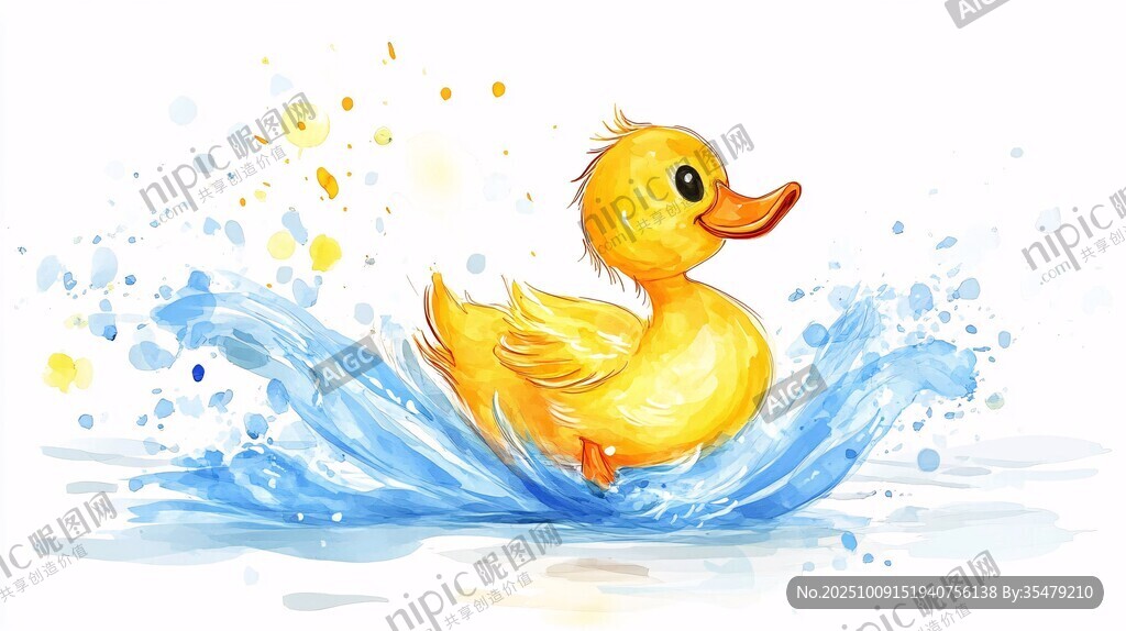小黃鴨戲水