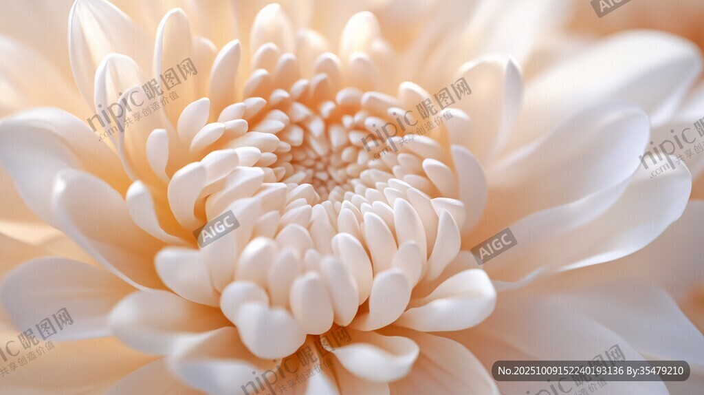 淡雅柔美菊花特寫