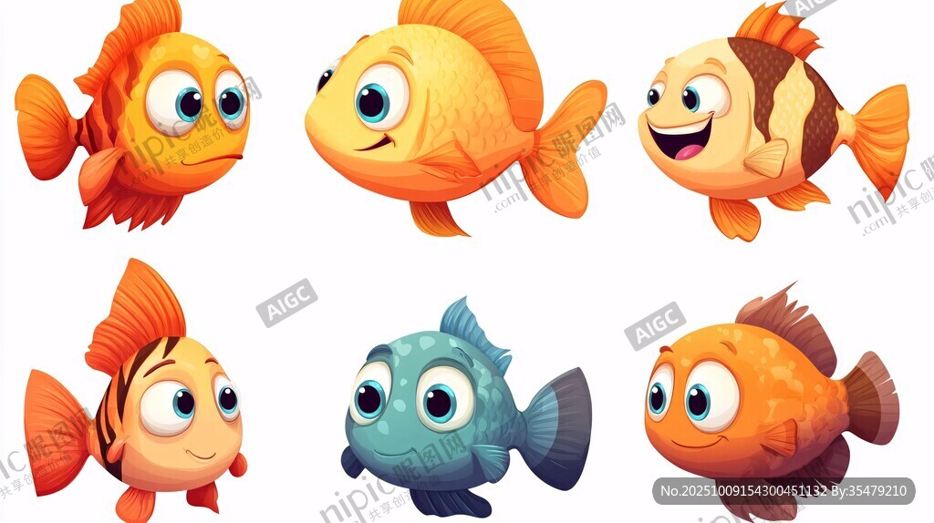 可愛(ài)卡通小魚(yú)集合