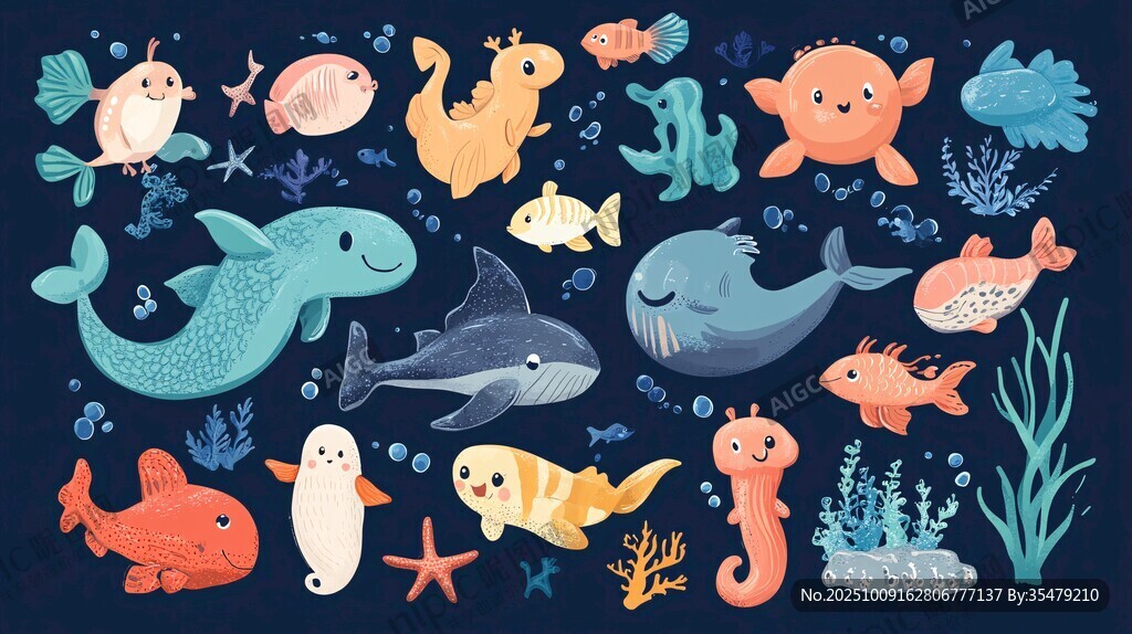 海洋可愛(ài)生物大集合