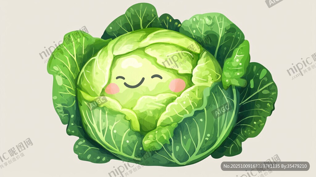 可愛卷心菜卡通形象