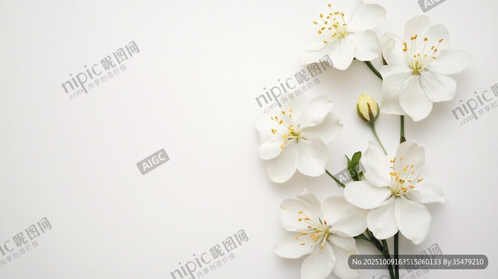 白色花卉特寫 清新優(yōu)雅