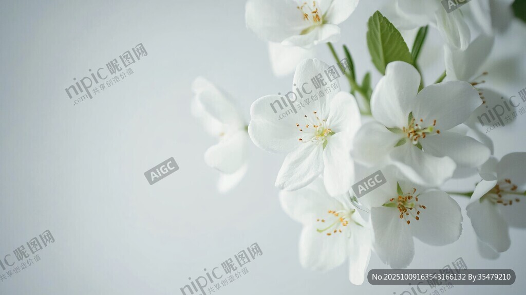 白色繁花綻放 清新美好