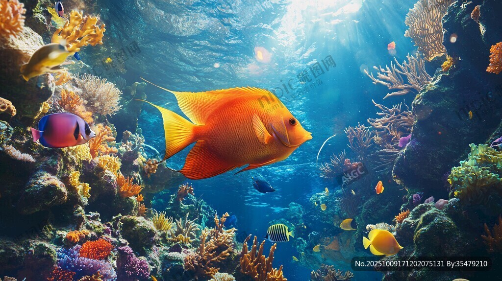 海底夢(mèng)幻魚群與絢爛珊瑚