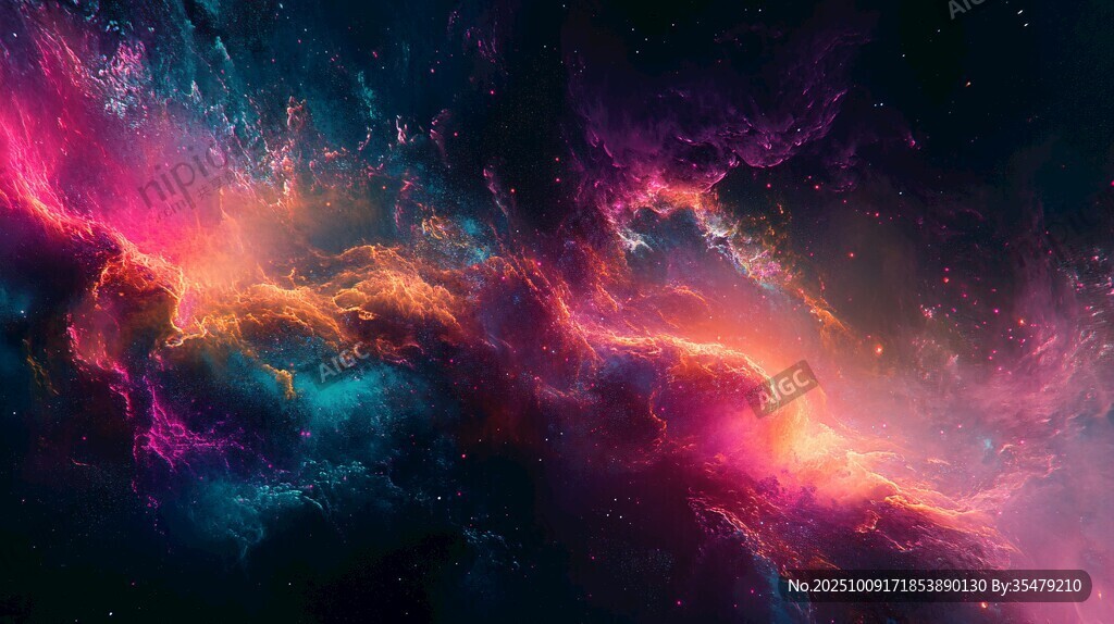 夢(mèng)幻絢麗的宇宙星云景象