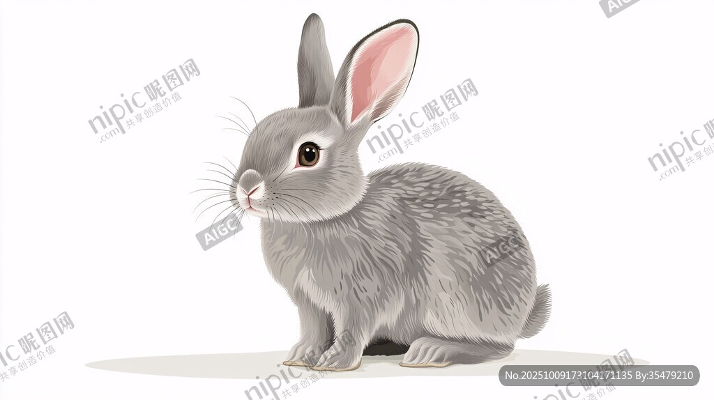 灰色萌兔 可愛姿態(tài)展現(xiàn)