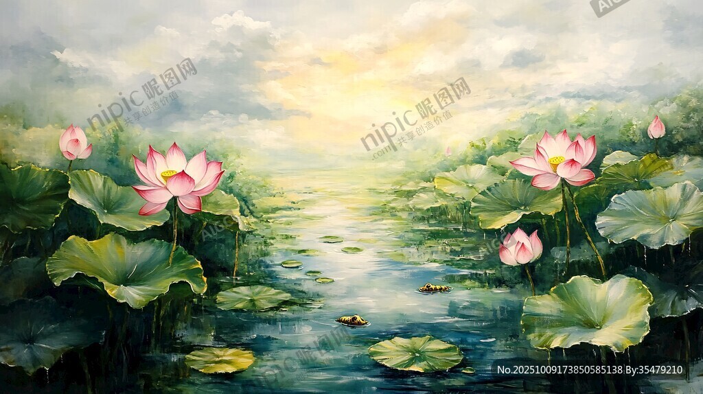 夏日荷塘美景