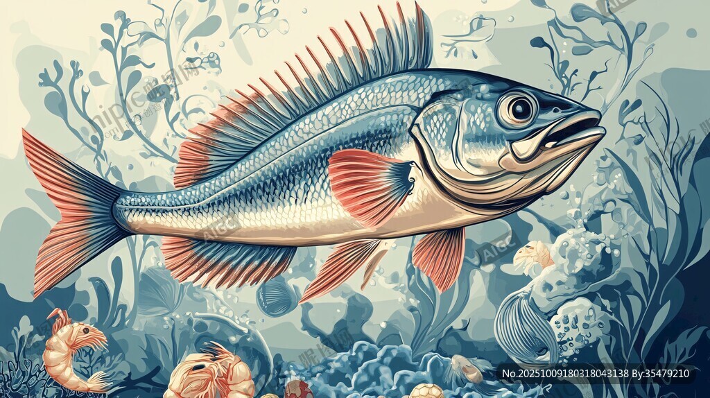海洋中游動的絢麗大魚