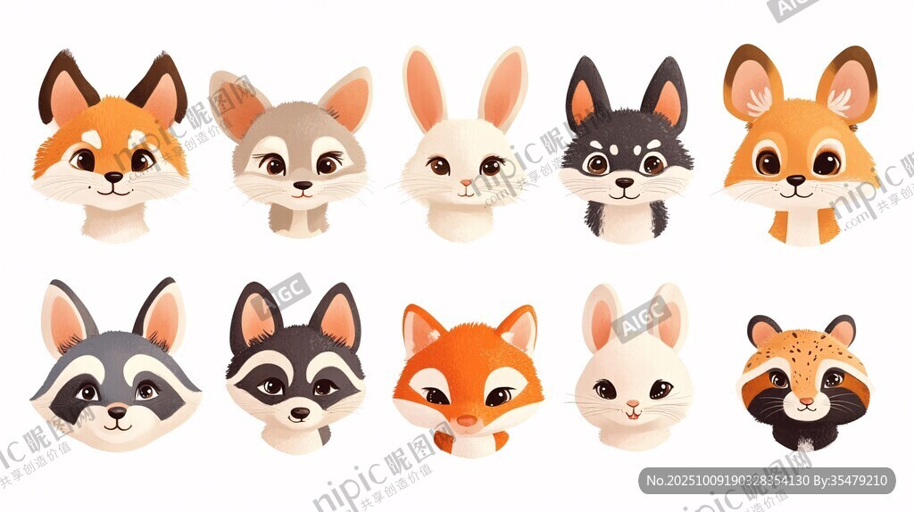 可愛(ài)動(dòng)物手偶造型展示