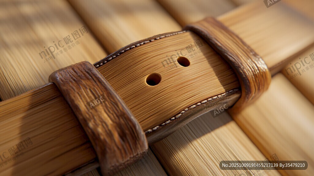 棕色皮帶扣特寫(xiě)細(xì)節(jié)展示
