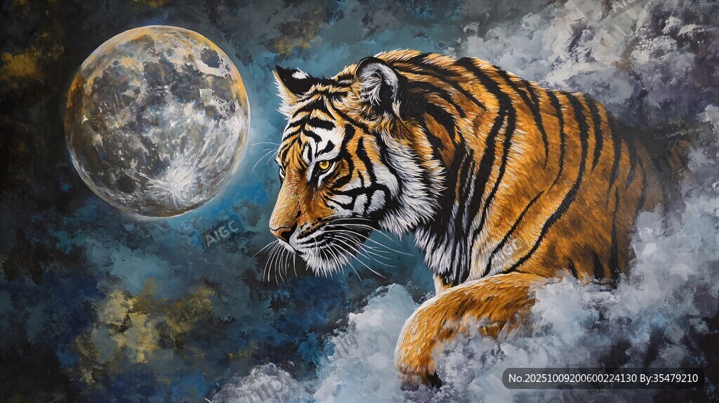 月夜猛虎圖