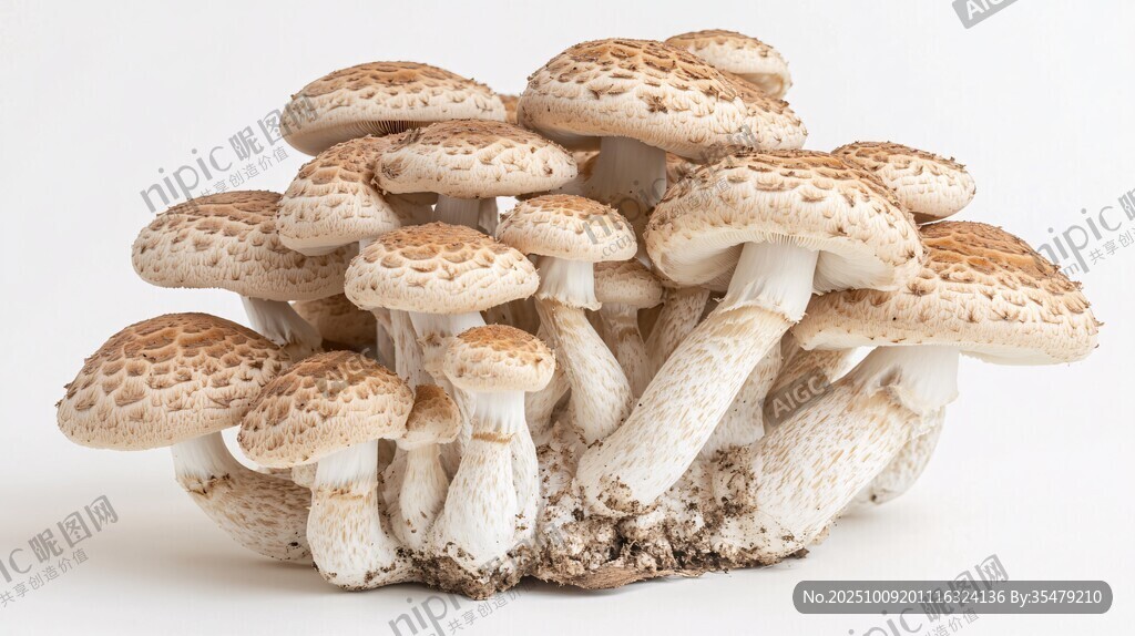 簇生的多孔菌蘑菇特寫