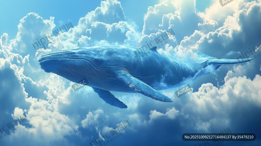 云端遨游的夢幻藍鯨