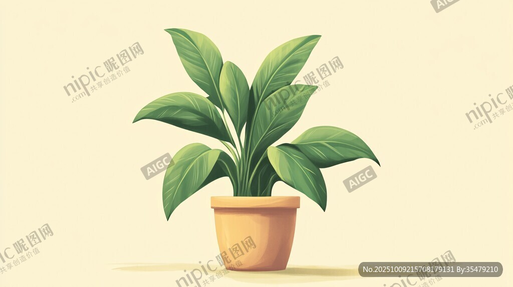 盆栽綠植 清新自然畫面