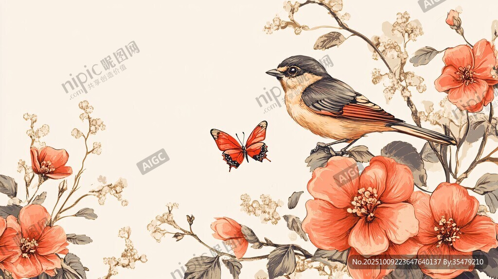 花鳥相依圖