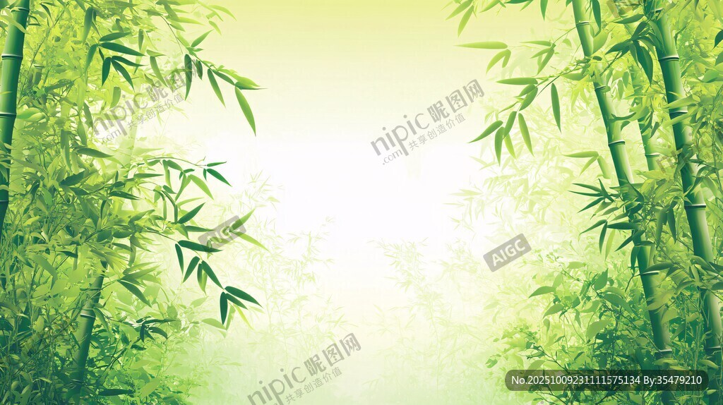 翠綠竹林間的清新自然景