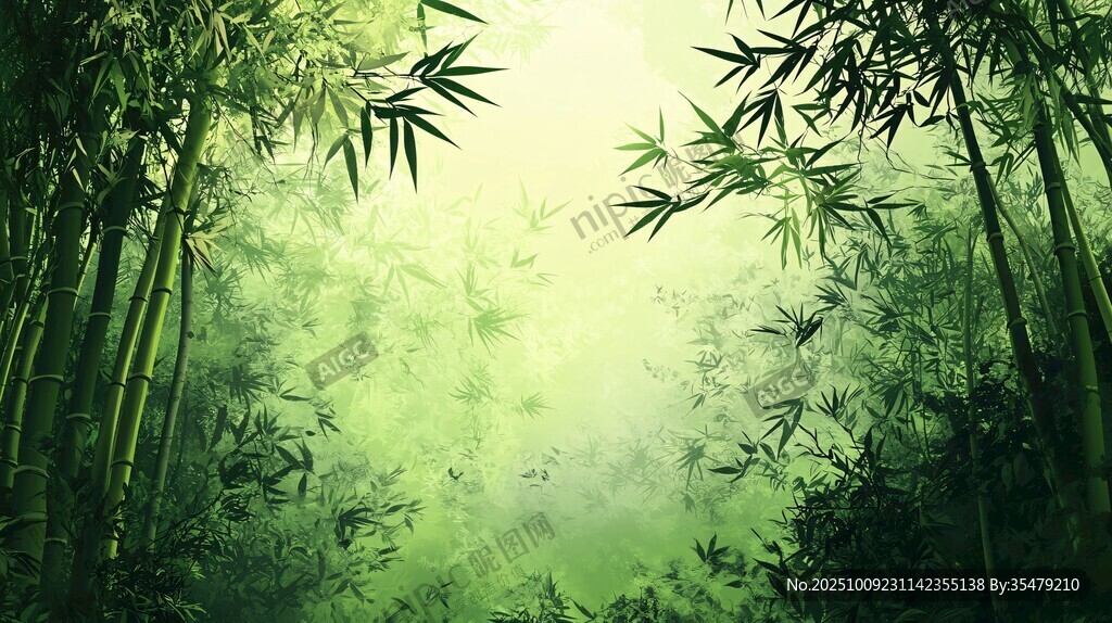 清幽竹林 綠意盎然的世界