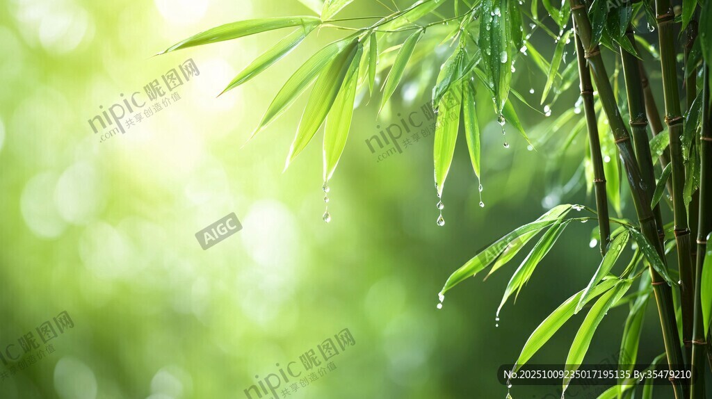 雨后翠竹 清新綠意盎然
