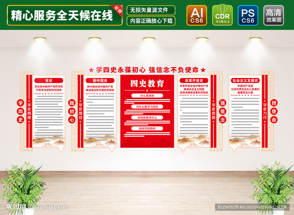 四史教育文化墻