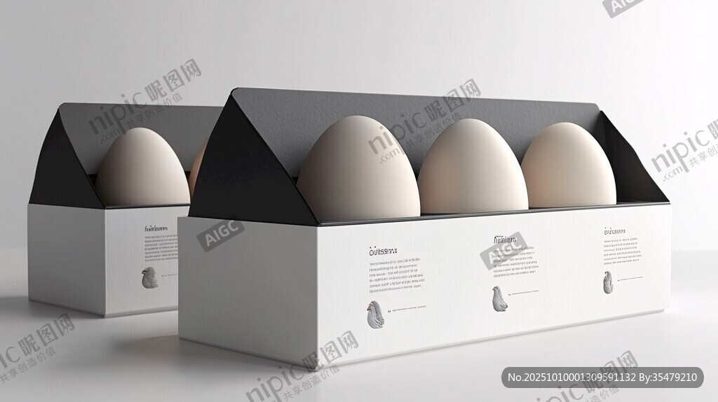 蛋品包裝盒3D展示模型