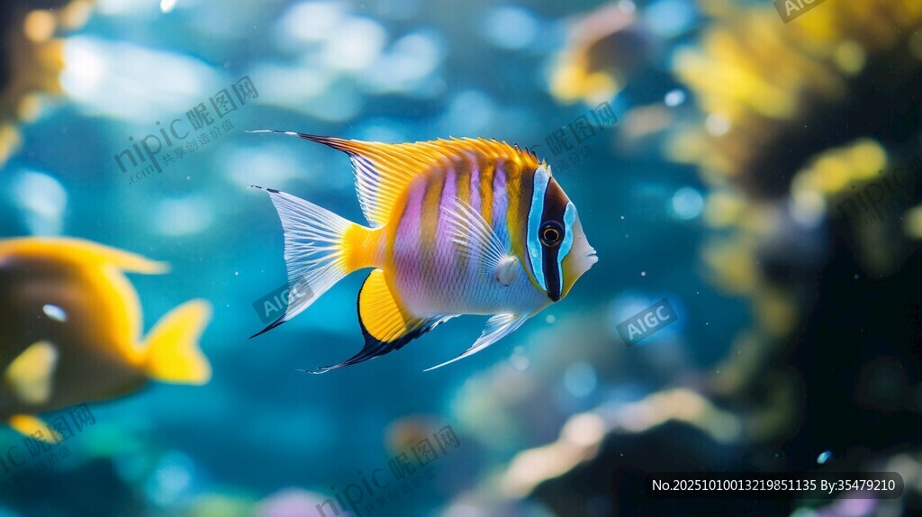 熱帶海魚悠游于斑斕海底